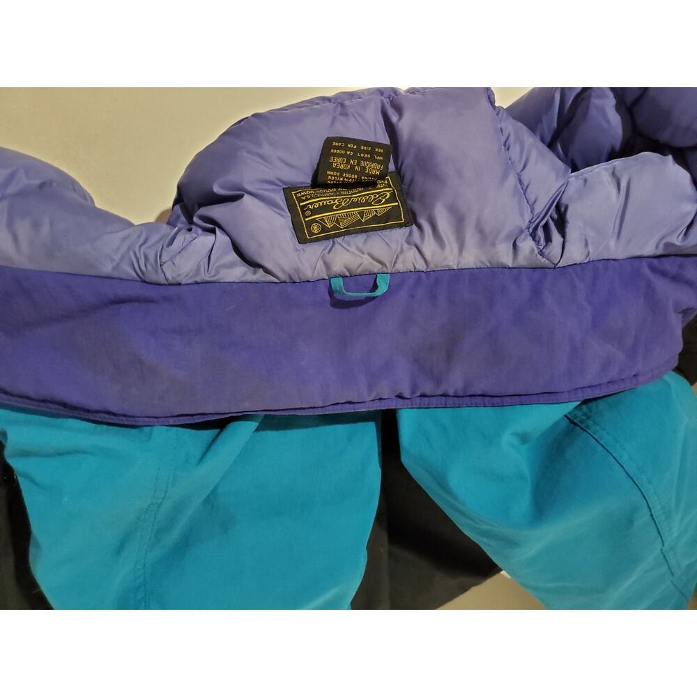 Vtg Eddie Bauer Mens Goose Down Insulated Puffer Lined Nylon Jacket Size L 80s - Picture 11 of 15